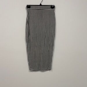 Black and White Checkered Women's Skirt